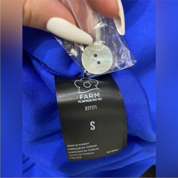 Farm Rio NWT Knotted Midi Dress in Blue Size Small - Picture 16 of 16